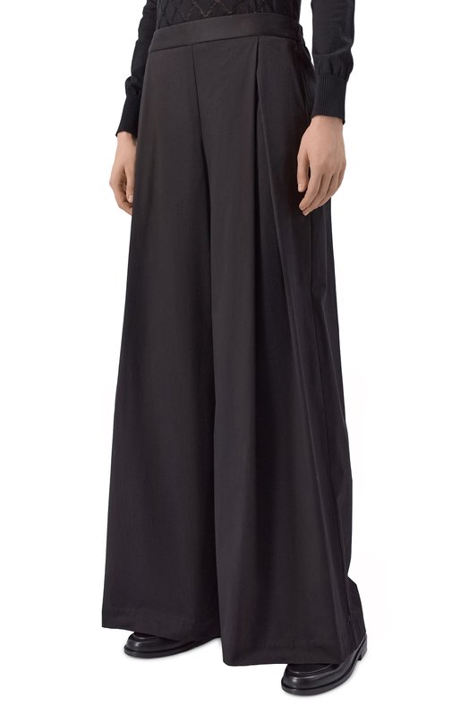 Хлопковые брюки Lorena Antoniazzi P2650PA74A/4818 Чёрный  P2650PA74A/4818 Фото 3