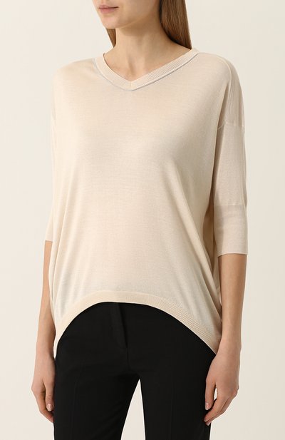 Вязаный топ свободного кроя с укороченным рукавом TEGIN, арт. 33-С, фото 3