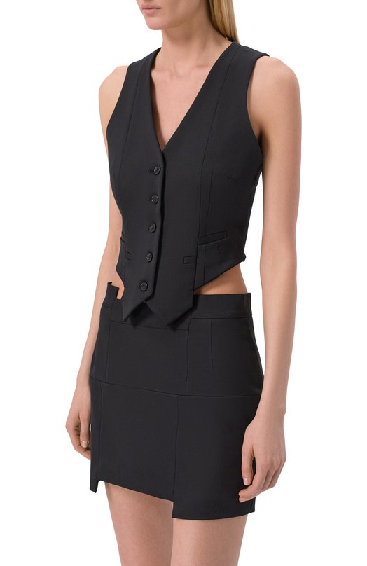 Шерстяной жилет VETEMENTS WE76TV360B/25025 W00L Чёрный  WE76TV360B/25025 W00L Фото 3