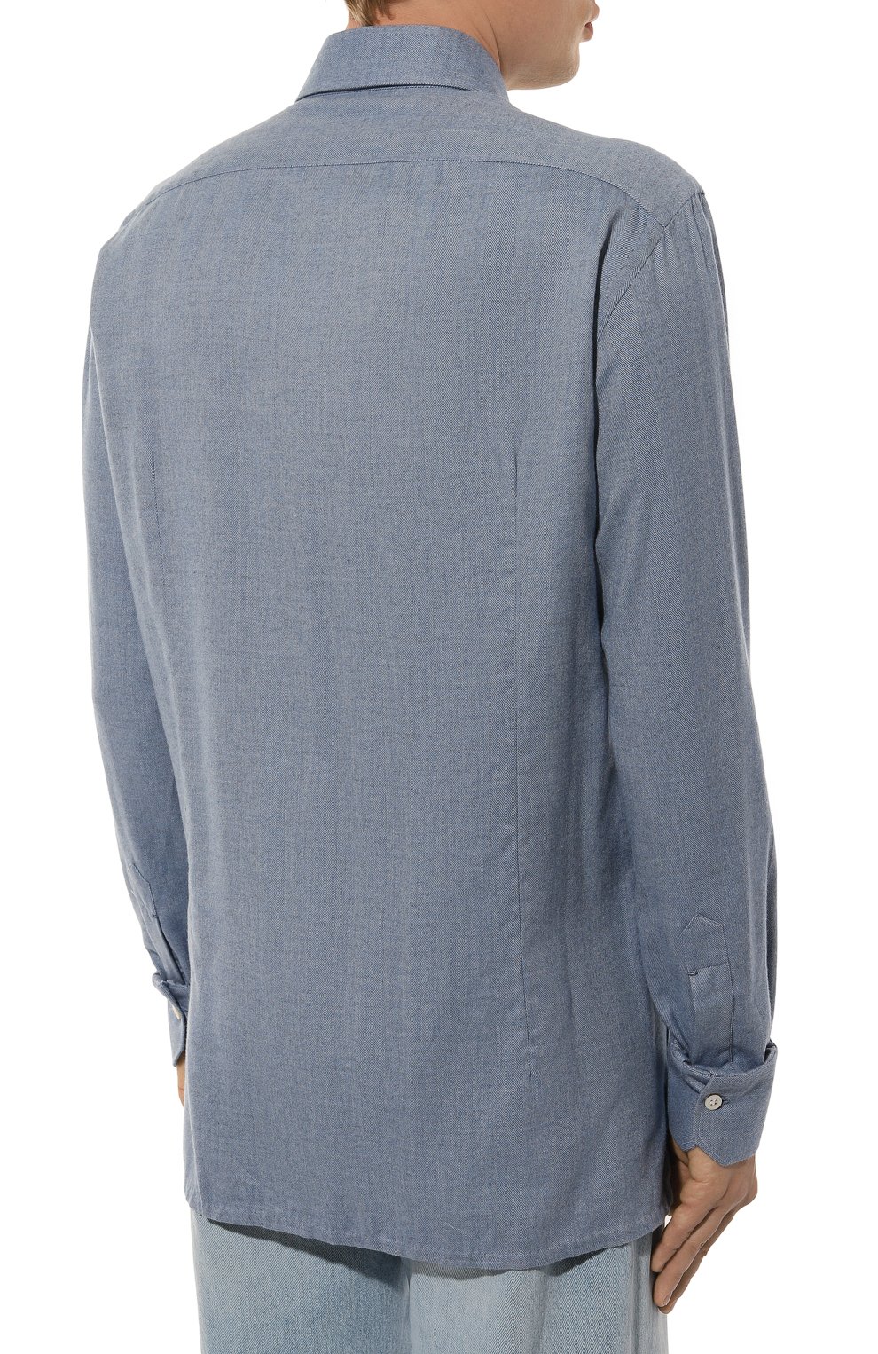 Рубашка из хлопка и лиоцелла KITON, арт. UMCNERH0902506, фото 4