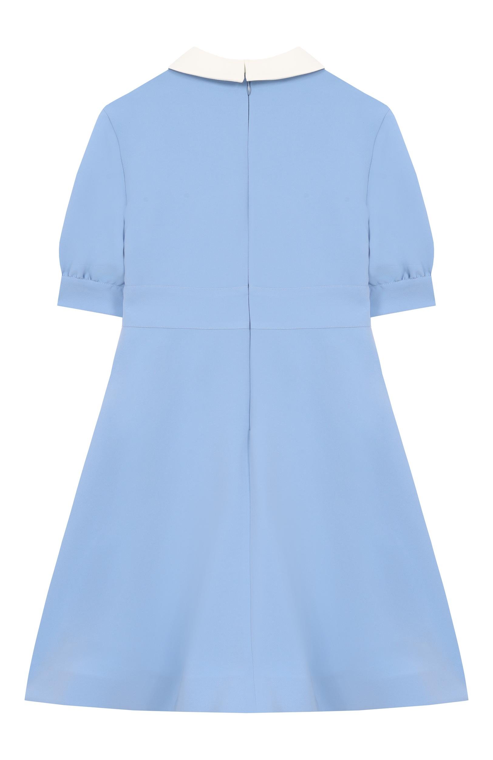 Платье ELIE SAAB JUNIOR голубого цвета по цене 79950 руб., арт. EFAB131/TS0802, фото 2 Платье ELIE SAAB JUNIOR, арт. EFAB131/TS0802, фото 2