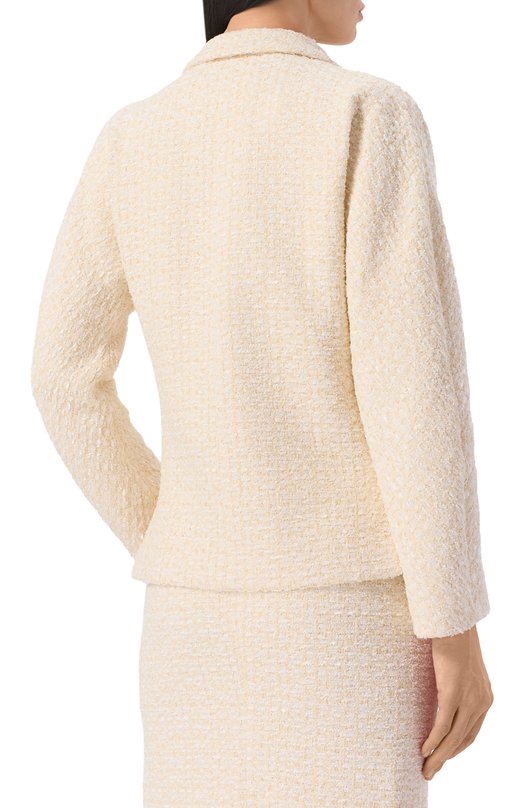 Твидовый жакет MVST M26.2PW.J004/F108 IV0RY B0UCLE Кремовый  M26.2PW.J004/F108 IV0RY B0UCLE Фото 4