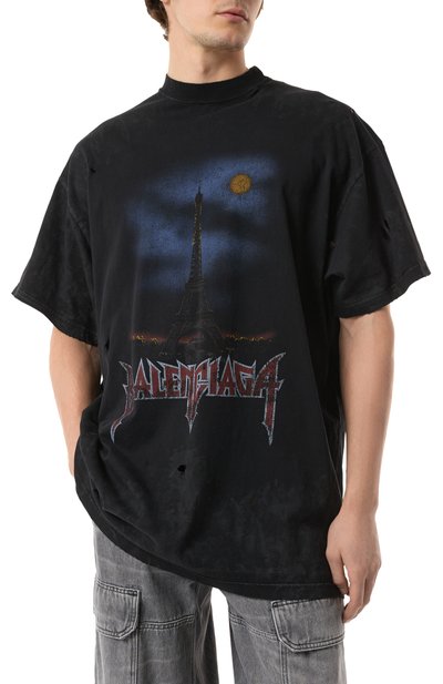 Хлопковая футболка BALENCIAGA, арт. 739028/TQVX6, фото 3