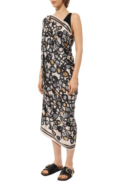 Шелковое парео SHAN разноцветного цвета по цене 51580 руб., арт. 52321-50, фото 3 Шелковое парео SHAN, арт. 52321-50, фото 3