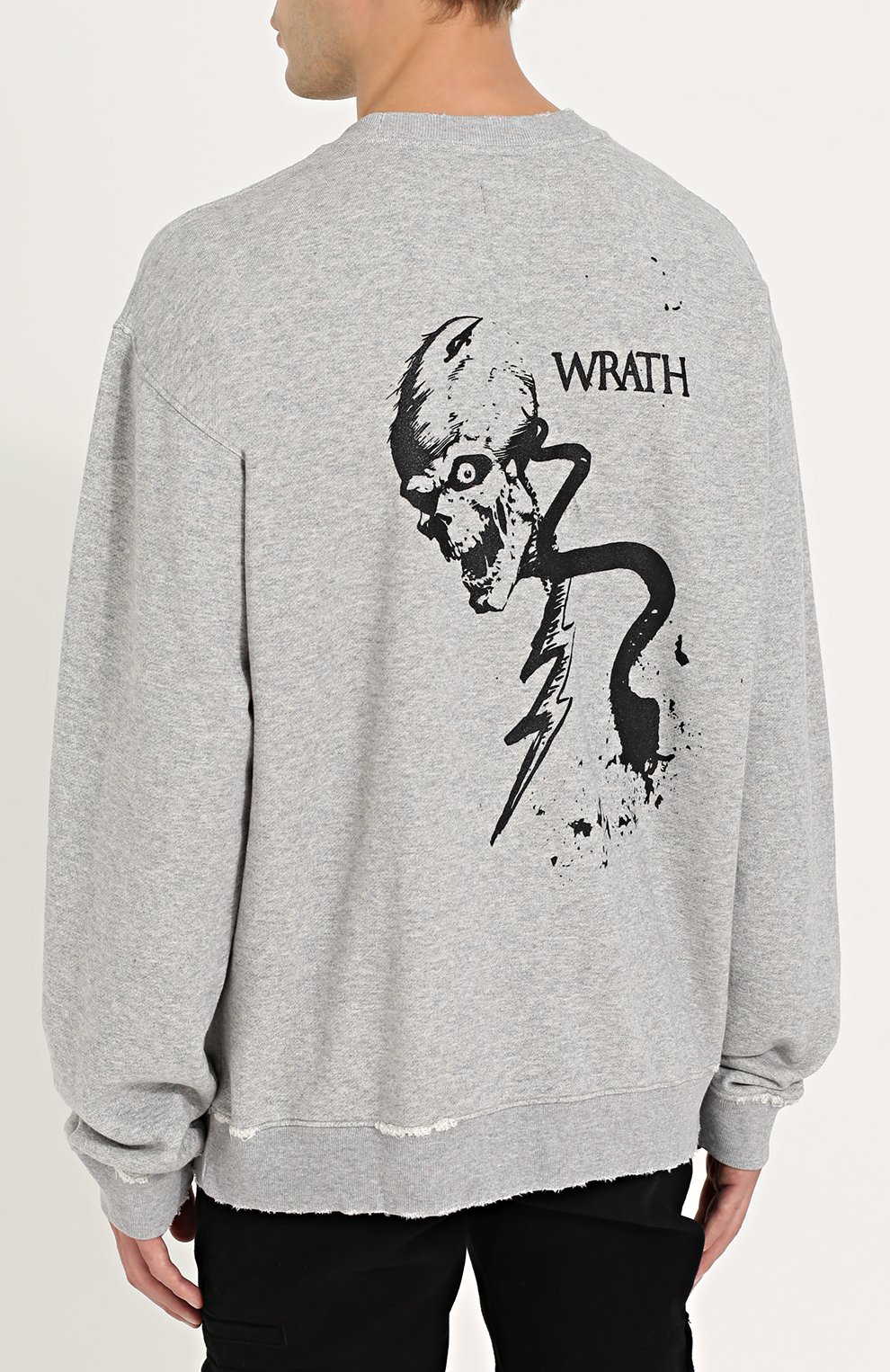 Хлопковый свитшот с принтом и потертостями RTA, арт. MF7KS-33HTHGR, фото 4