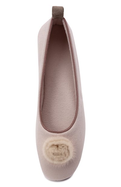 Текстильные домашние туфли LORO PIANA светло-бежевого цвета по цене 89750 руб., арт. FAM1758, фото 5 Текстильные домашние туфли LORO PIANA, арт. FAM1758, фото 5