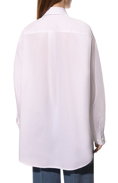 Хлопковая рубашка TRUSSARDI белого цвета по цене 17900 руб., арт. 56C00587-1T006127, фото 4 Хлопковая рубашка TRUSSARDI, арт. 56C00587-1T006127, фото 4