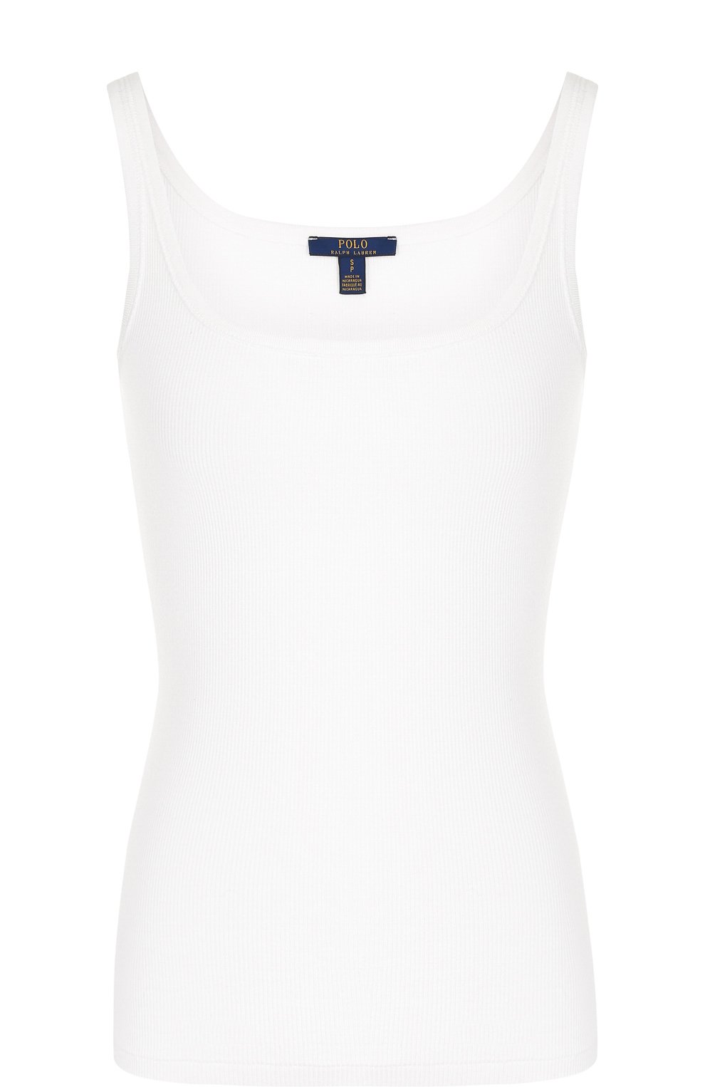 Однотонная хлопковая майка POLO RALPH LAUREN белого цвета по цене 12800 руб., арт. 211695434, фото 1 Однотонная хлопковая майка POLO RALPH LAUREN, арт. 211695434, фото 1