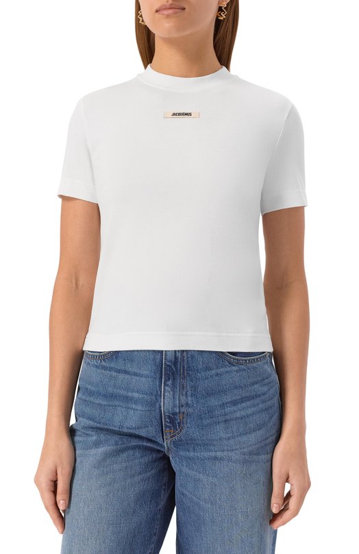 Хлопковая футболка Jacquemus 24ETSW00133/AJ00124 Белый  24ETSW00133/AJ00124 Фото 3