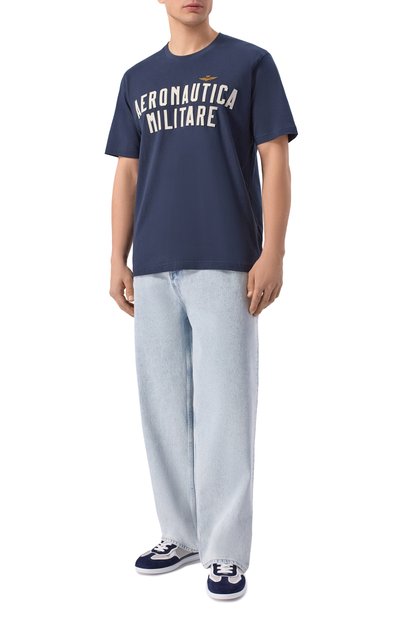 Комбинированные кеды BOGNER темно-синего цвета по цене 36550 руб., арт. 12621385, фото 2 Комбинированные кеды BOGNER, арт. 12621385, фото 2