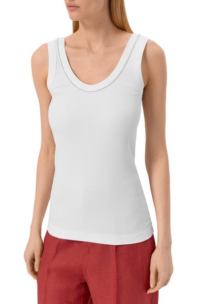 Хлопковая майка BRUNELLO CUCINELLI, арт. MG902FP100, фото 3