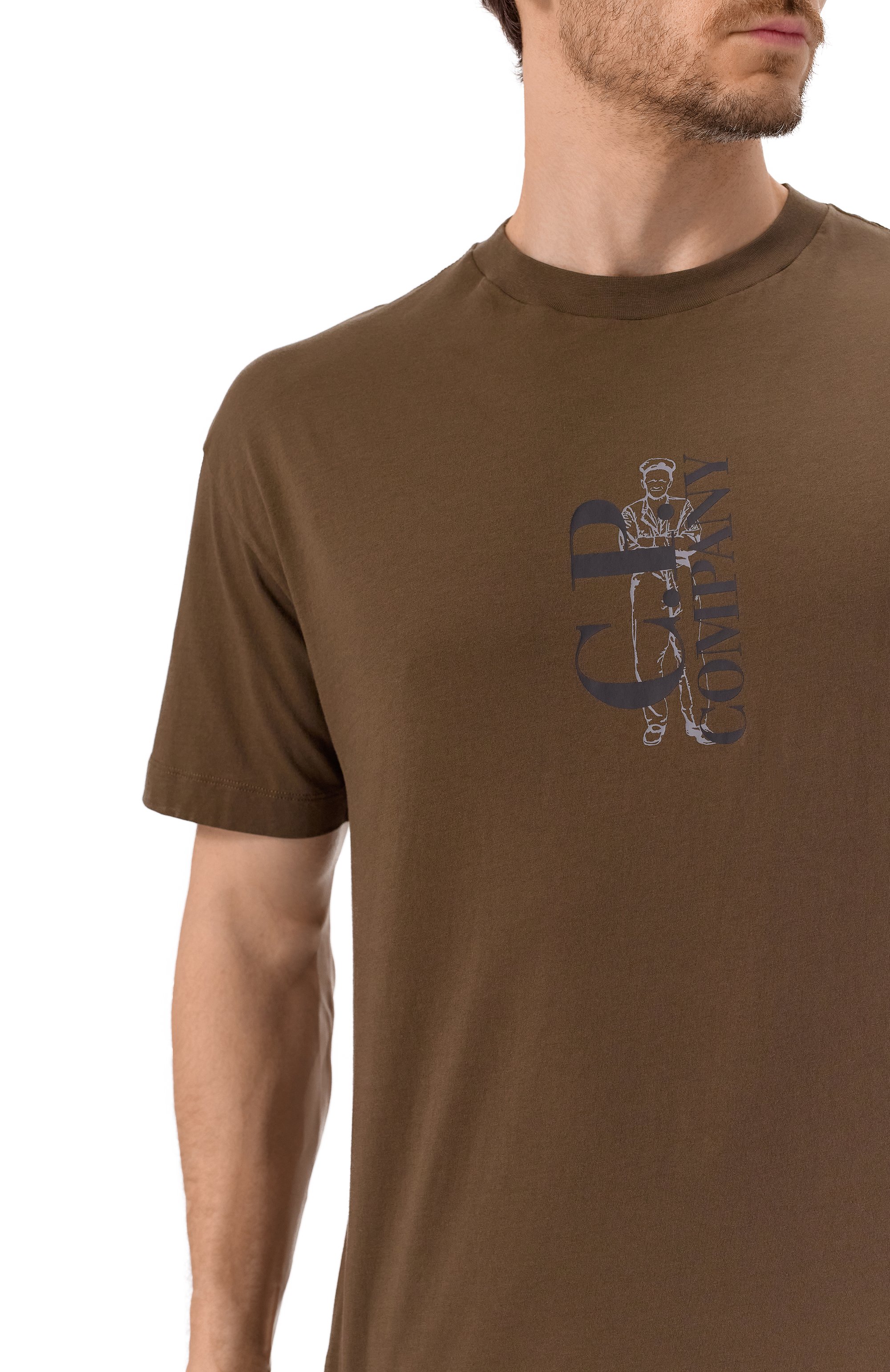 Хлопковая футболка C.P. COMPANY, арт. 18CMTS177A005100W, фото 5