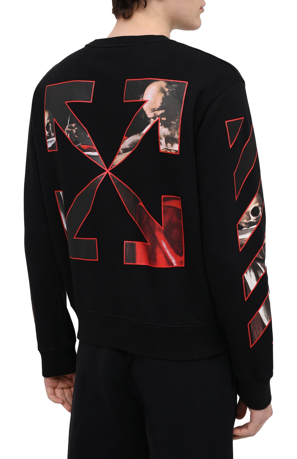 Хлопковый свитшот OFF-WHITE черного цвета по цене 52350 руб., арт. 0MBA025R21FLE005, фото 4 Хлопковый свитшот OFF-WHITE, арт. 0MBA025R21FLE005, фото 4