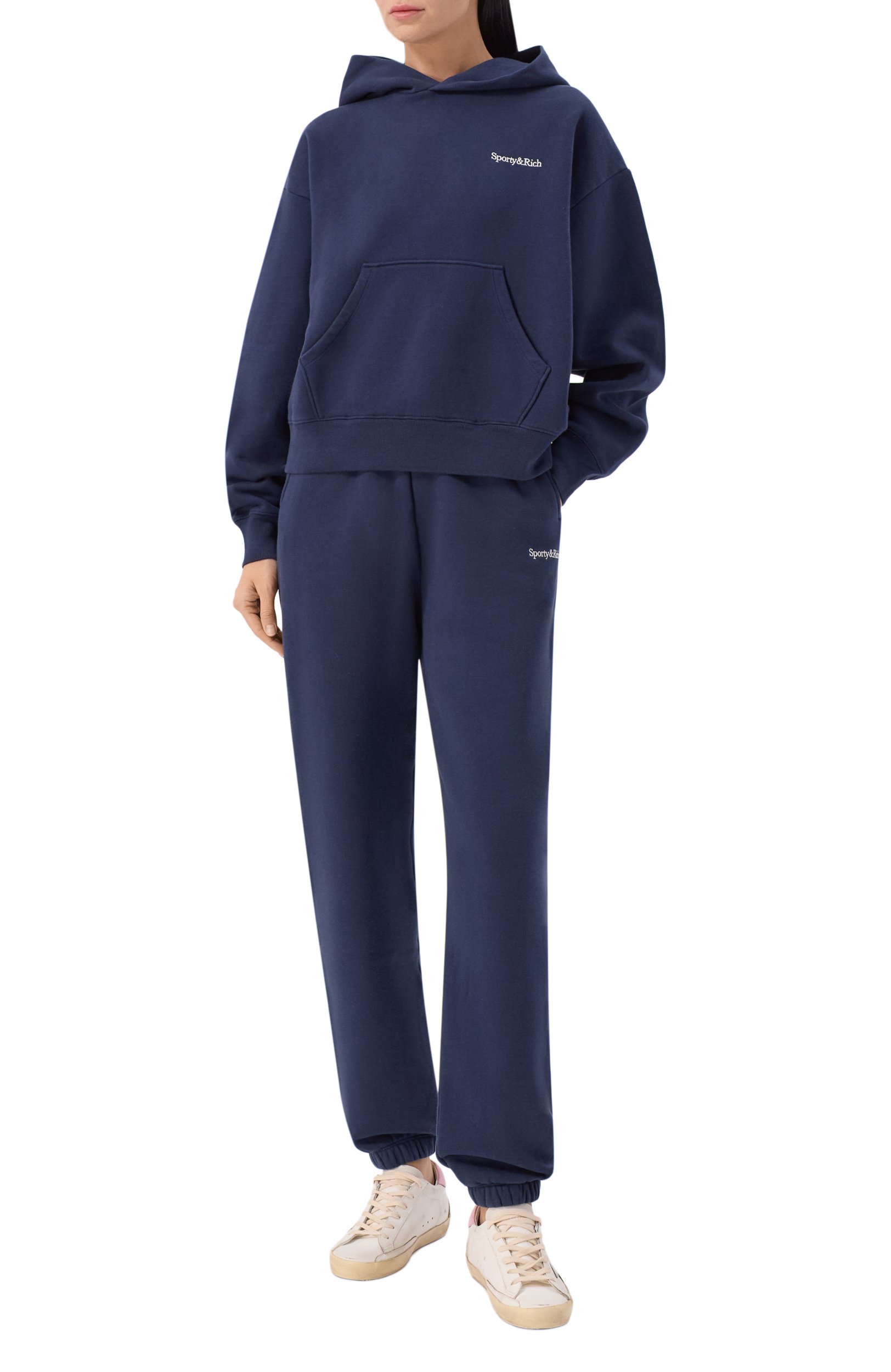 Хлопковое худи SPORTY AND RICH, арт. ST11084300BL106, фото 2
