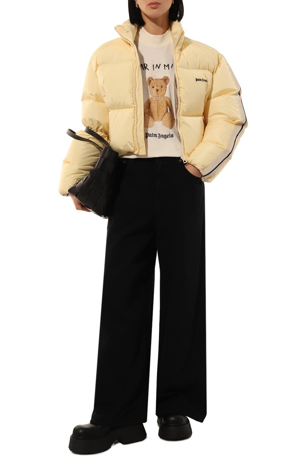 Хлопковая футболка PALM ANGELS, арт. PWAA017F24JER005, фото 2