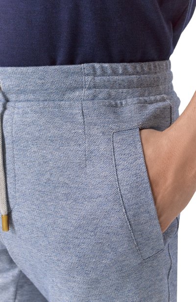 Шорты изо льна и хлопка CAPOBIANCO голубого цвета по цене 39950 руб., арт. 18M753.LUR0., фото 5 Шорты изо льна и хлопка CAPOBIANCO, арт. 18M753.LUR0., фото 5