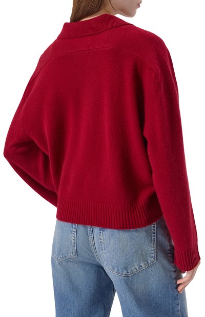 Кашемировое поло LOULOU DE SAISON бордового цвета по цене 55600 руб., арт. H0MERE LDS, фото 4 Кашемировое поло LOULOU DE SAISON, арт. H0MERE LDS, фото 4