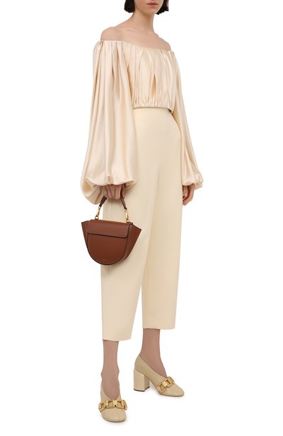 Брюки SOLACE LONDON кремового цвета по цене 28600 руб., арт. 0S25092, фото 2 Брюки SOLACE LONDON, арт. 0S25092, фото 2