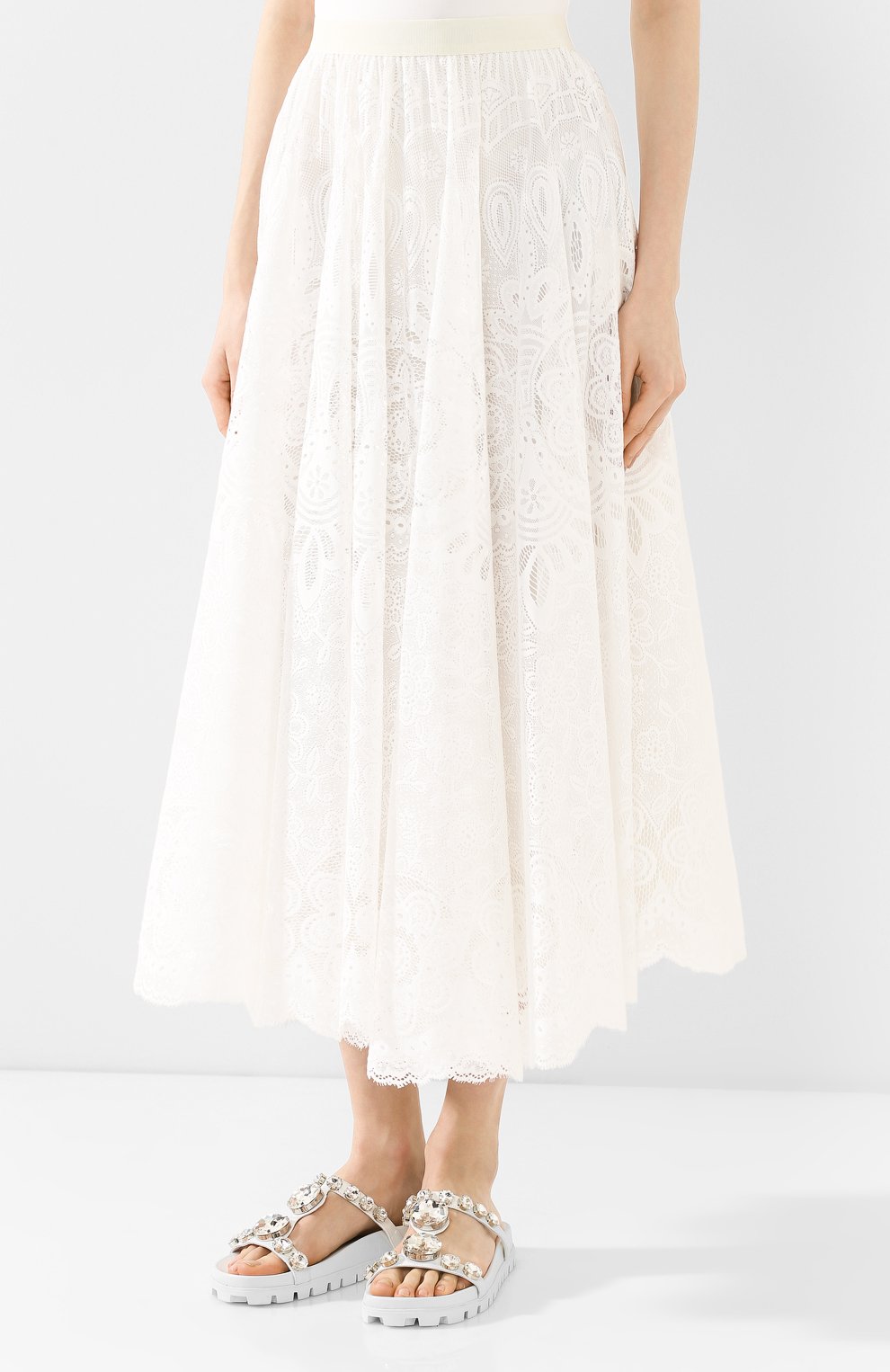 Юбка-миди REDVALENTINO белого цвета по цене 79700 руб., арт. TR0RAD40/50F, фото 3 Юбка-миди REDVALENTINO, арт. TR0RAD40/50F, фото 3