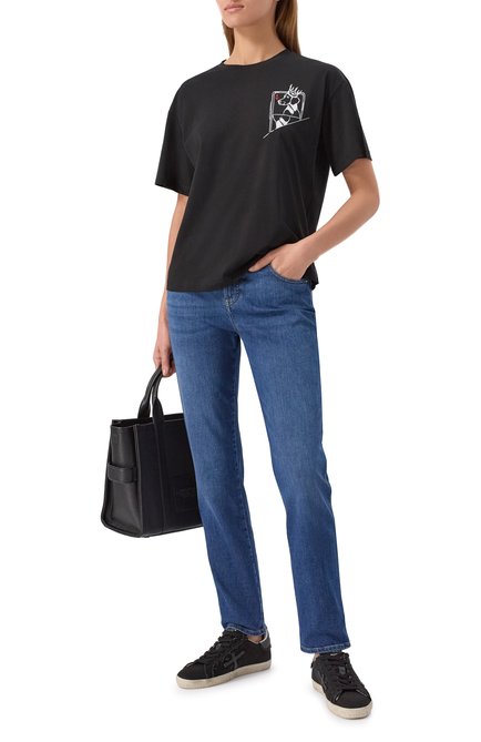 Женская хлопковая футболка EMPORIO ARMANI, арт. EW002841/AF12597
