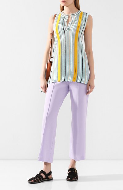 Хлопковый топ M MISSONI голубого цвета по цене 39950 руб., арт. 2DN00172/2K004F, фото 2 Хлопковый топ M MISSONI, арт. 2DN00172/2K004F, фото 2