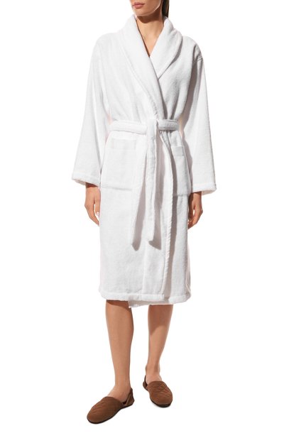 Хлопковый халат FRETTE белого цвета по цене 25250 руб., арт. FR6244 D2060 G02S, фото 3 Хлопковый халат FRETTE, арт. FR6244 D2060 G02S, фото 3