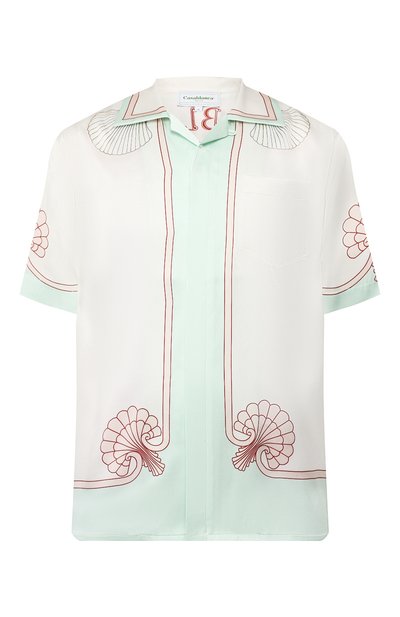 Шелковая рубашка CASABLANCA, арт. MS20-SH-003 SH0RT SLEEVE SHIRT LES C0QUILLAGES, фото 1