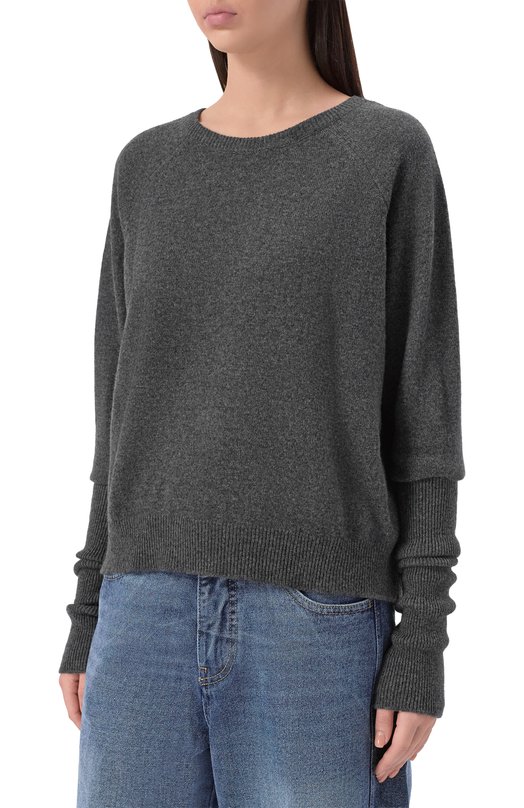 Пуловер из шерсти и кашемира Andrea Ya'aqov 25WMAG84B/CASHMERE W00L Серый  25WMAG84B/CASHMERE W00L Фото 3