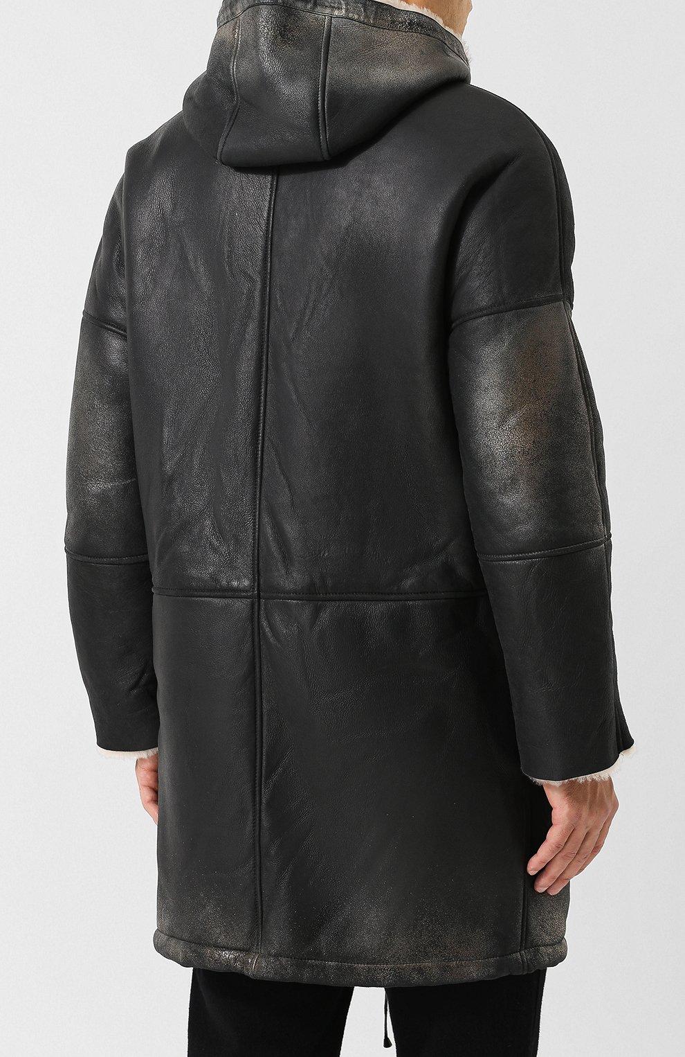 Дубленка прямого кроя на молнии с капюшоном GIORGIO BRATO, арт. GU19F8850MECUMURBLE, фото 4