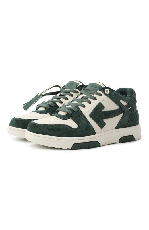 Замшевые кеды Out of Office Off-White 0MIA189S25LEA007 Зелёный 0MIA189S25LEA007