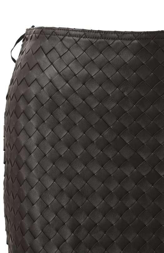 Кожаная юбка Bottega Veneta 795891/V2JG0 Коричневый  795891/V2JG0 Фото 6