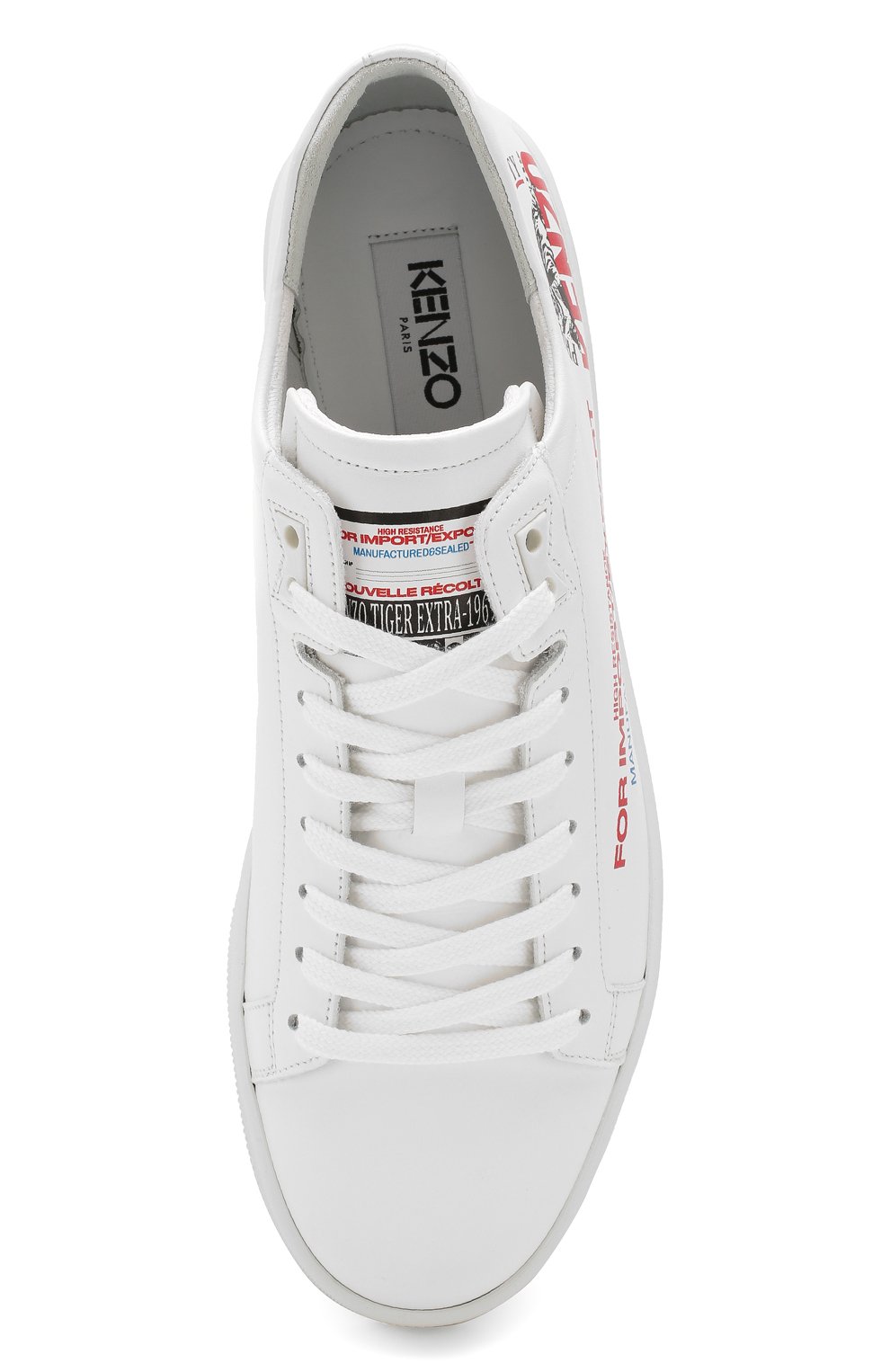 Кожаные кеды KENZO белого цвета по цене 34950 руб., арт. F965SN132L71, фото 5 Кожаные кеды KENZO, арт. F965SN132L71, фото 5