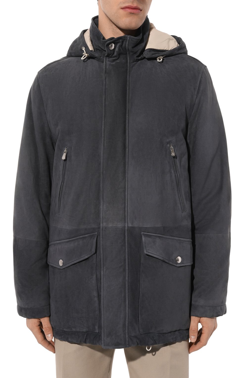 Утепленная парка BRUNELLO CUCINELLI синего цвета по цене 875500 руб., арт. M0PCL1892, фото 3 Утепленная парка BRUNELLO CUCINELLI, арт. M0PCL1892, фото 3