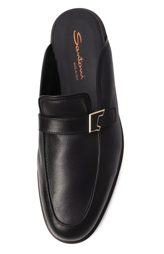 Кожаные сабо Malibu Santoni MGAG19007SM0S0MS Чёрный  MGAG19007SM0S0MS Фото 6