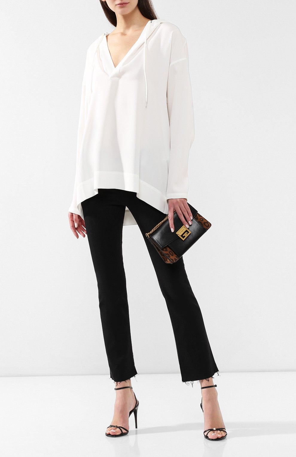 Блузка с капюшоном GIVENCHY белого цвета по цене 115500 руб., арт. BW60E410F4, фото 2 Блузка с капюшоном GIVENCHY, арт. BW60E410F4, фото 2