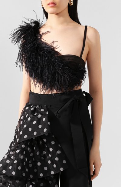 Топ с отделкой перьями DRIES VAN NOTEN, арт. 201-18678-9377, фото 3