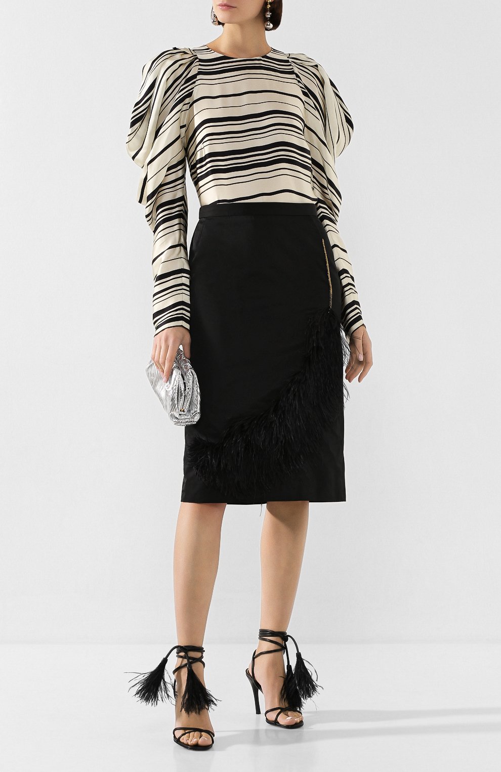 Блузка из смеси вискозы и шелка DRIES VAN NOTEN, арт. 201-10764-9408, фото 2