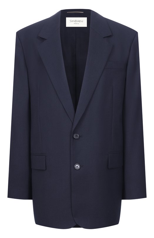Шерстяной жакет Saint Laurent 858458/Y2J02 Синий 858458/Y2J02