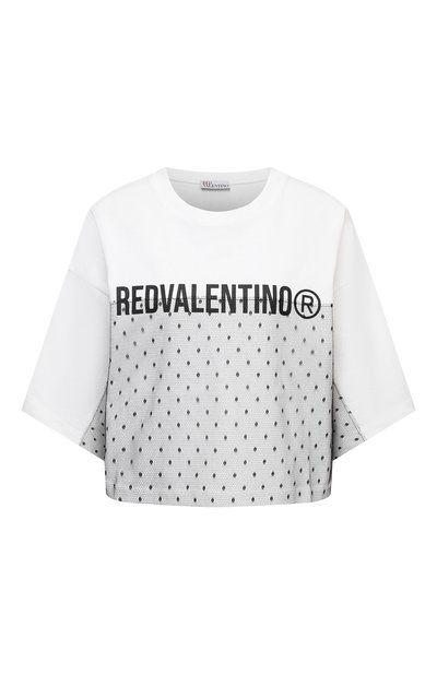 Женская хлопковая футболка REDVALENTINO, арт. WR0MG12C/68D