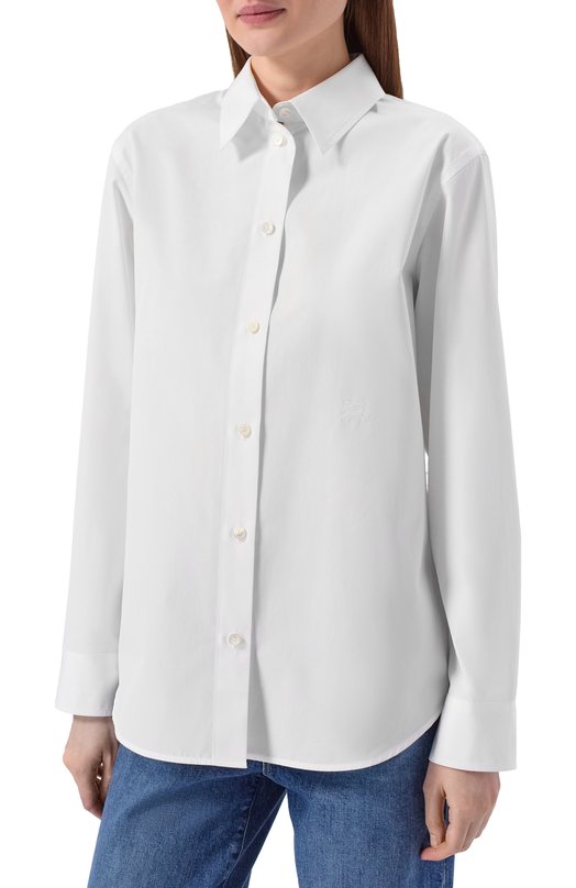Хлопковая рубашка Burberry 8120787 Белый  8120787 Фото 3