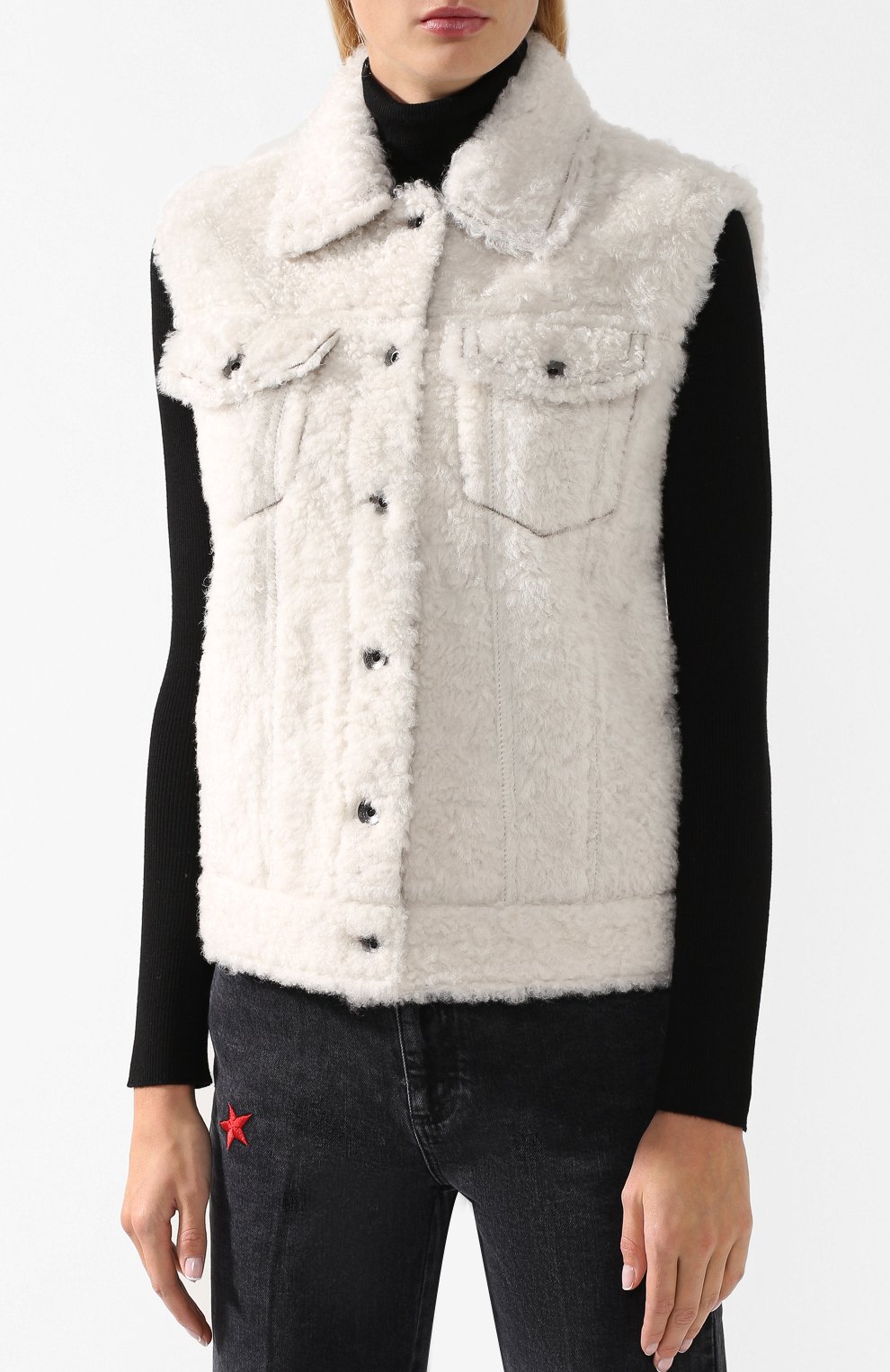 Меховой жилет из овчины BRUNELLO CUCINELLI, арт. MPBRG8078, фото 3
