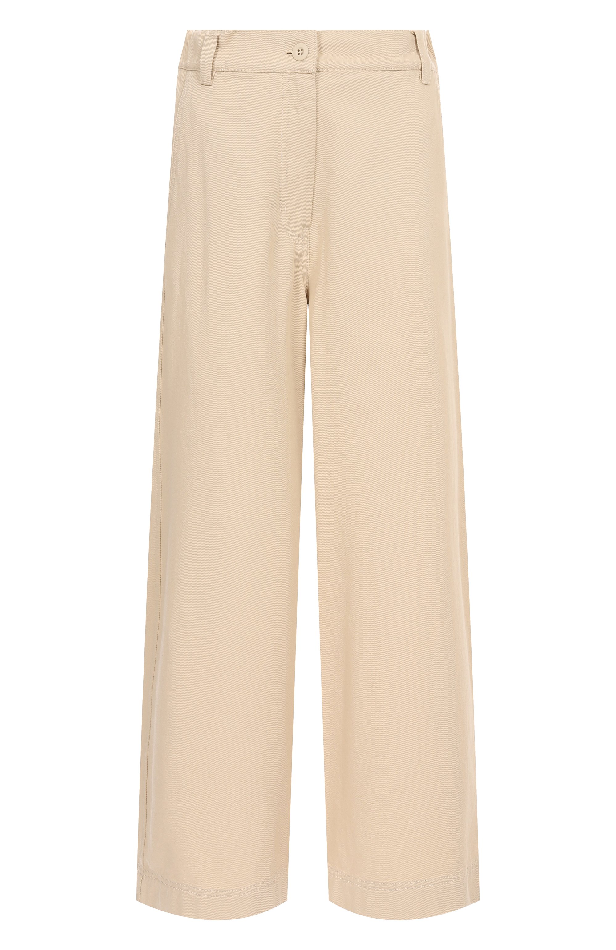 Хлопковые брюки WEEKEND MAX MARA кремового цвета по цене 26350 руб., арт. DISC0, фото 1 Хлопковые брюки WEEKEND MAX MARA, арт. DISC0, фото 1