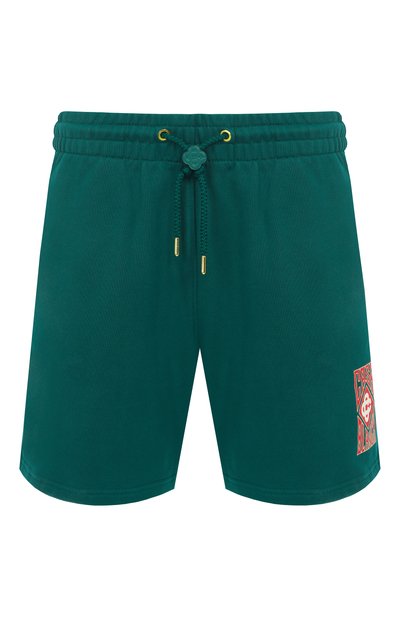 Хлопковые шорты CASABLANCA зеленого цвета по цене 39950 руб., арт. MS25JTR00302, фото 1 Хлопковые шорты CASABLANCA, арт. MS25JTR00302, фото 1