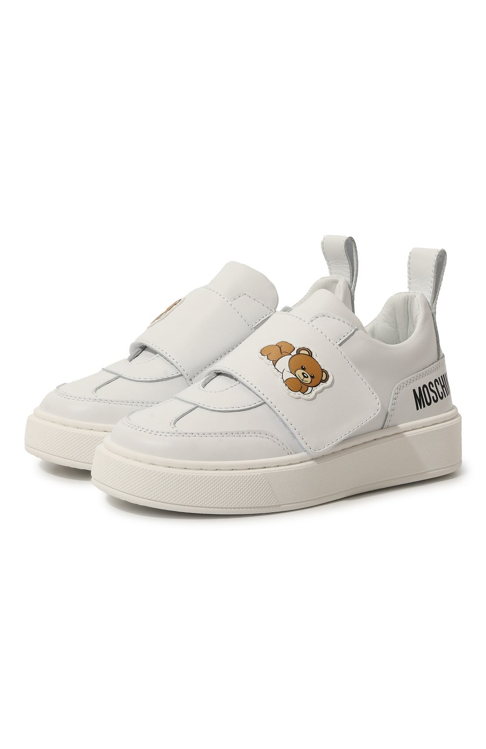 Кожаные кеды MOSCHINO, арт. 78704/VAR4/28-35, фото 1