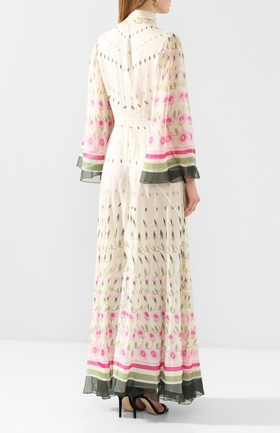 Шелковое платье VALENTINO белого цвета по цене 725500 руб., арт. TB3VDAA055H, фото 4 Шелковое платье VALENTINO, арт. TB3VDAA055H, фото 4