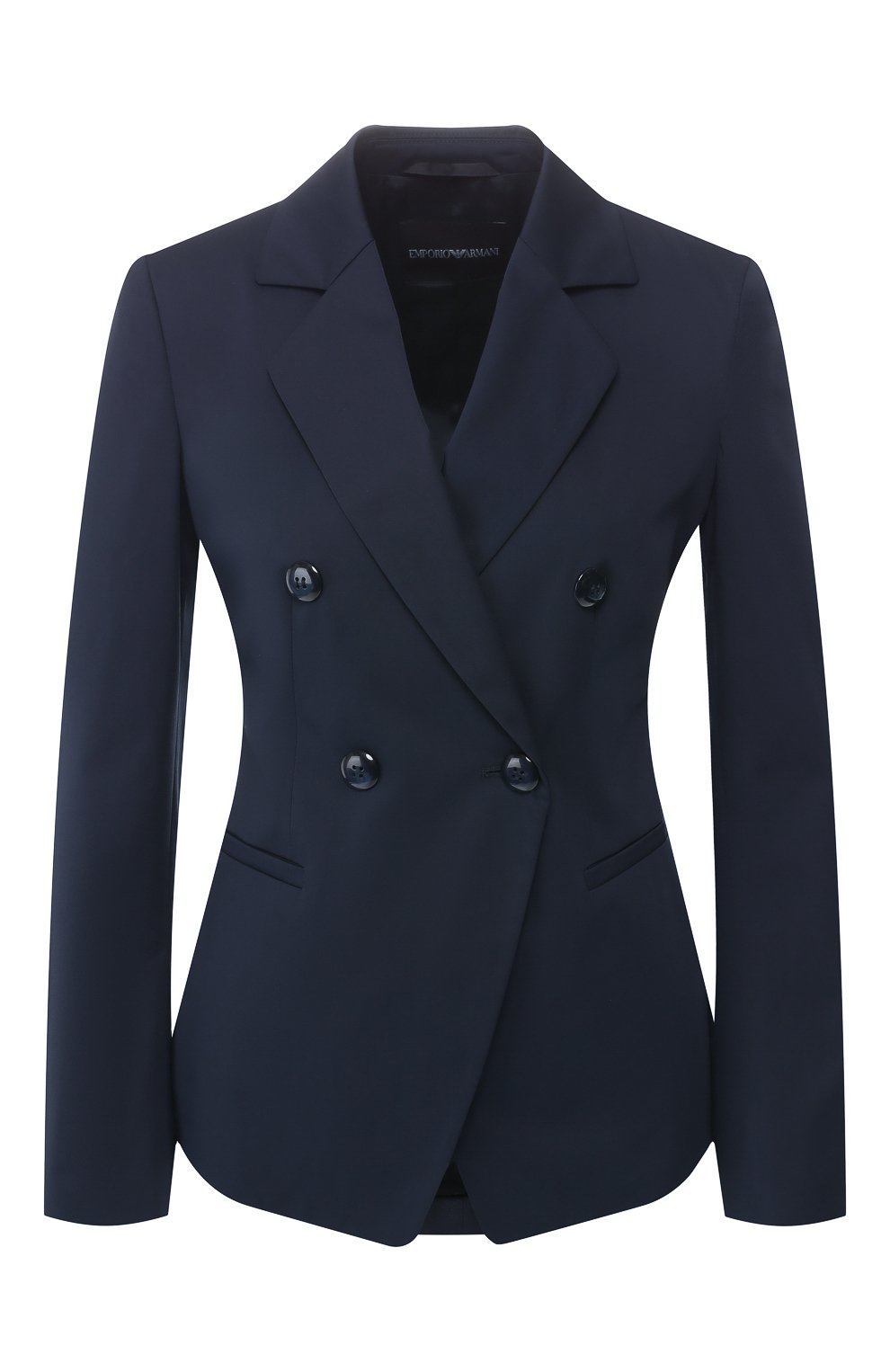 Хлопковый жакет EMPORIO ARMANI темно-синего цвета по цене 66700 руб., арт. 2NG50T/22002, фото 1 Хлопковый жакет EMPORIO ARMANI, арт. 2NG50T/22002, фото 1