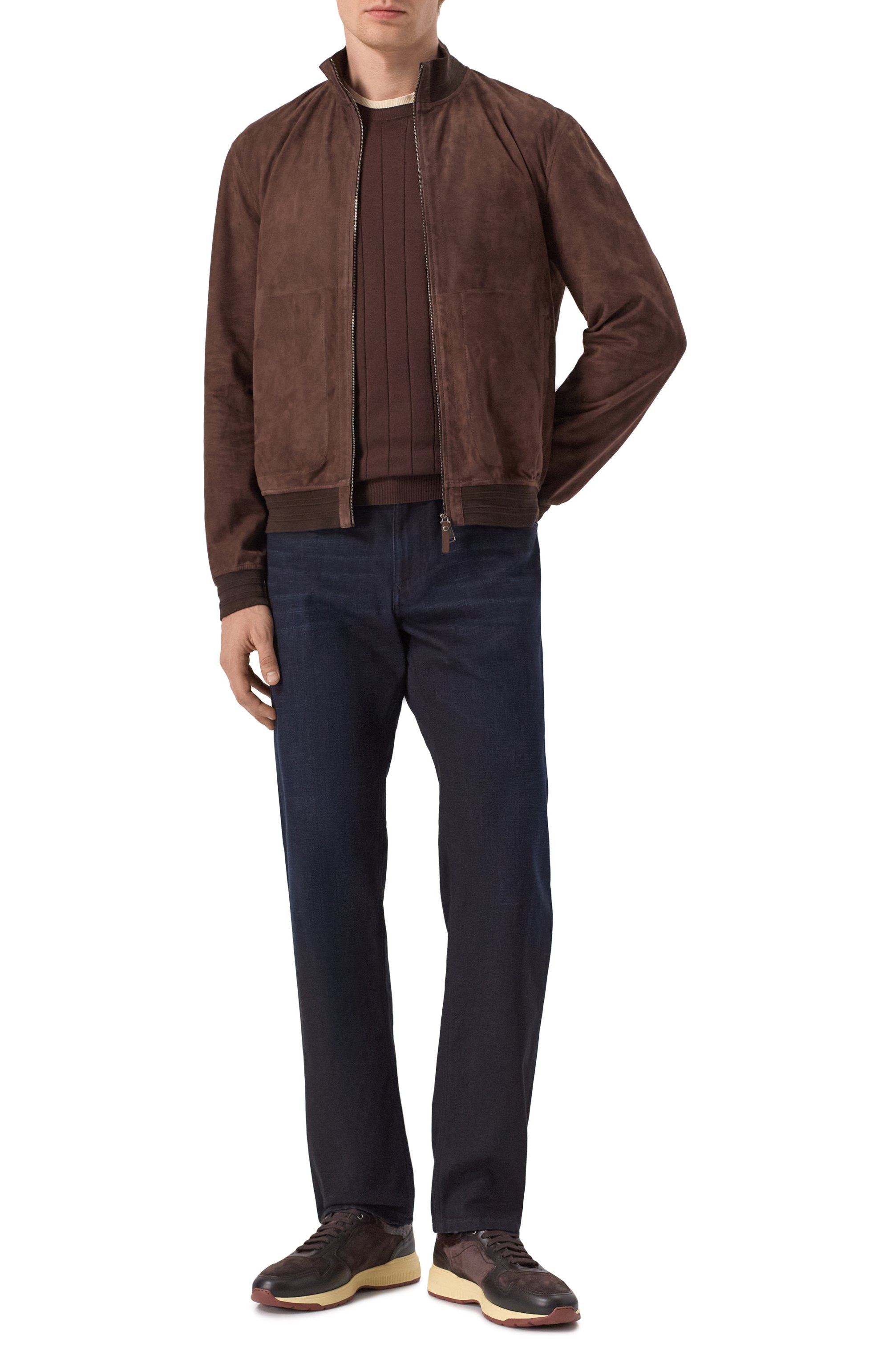 Замшевый бомбер CANALI, арт. O70443-LE00281, фото 2