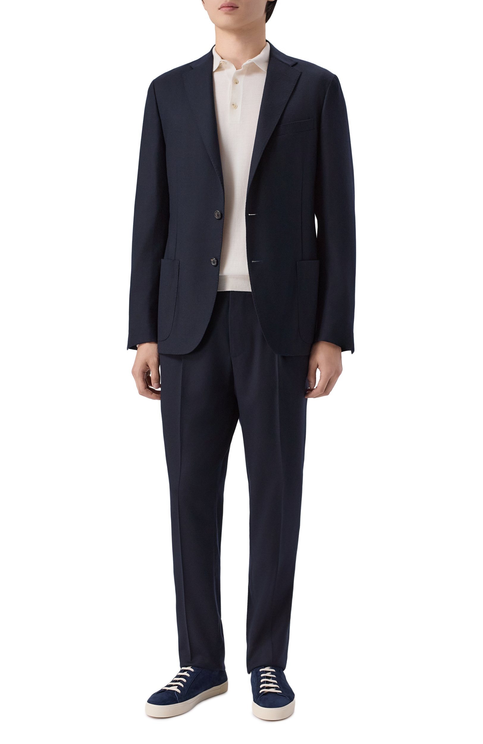 Шерстяной костюм CORNELIANI темно-синего цвета по цене 210500 руб., арт. 28X007/2A18400_SET, фото 1 Шерстяной костюм CORNELIANI, арт. 28X007/2A18400_SET, фото 1