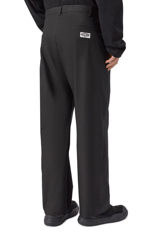 Хлопковые брюки Moschino A0311/0218 Чёрный  A0311/0218 Фото 4