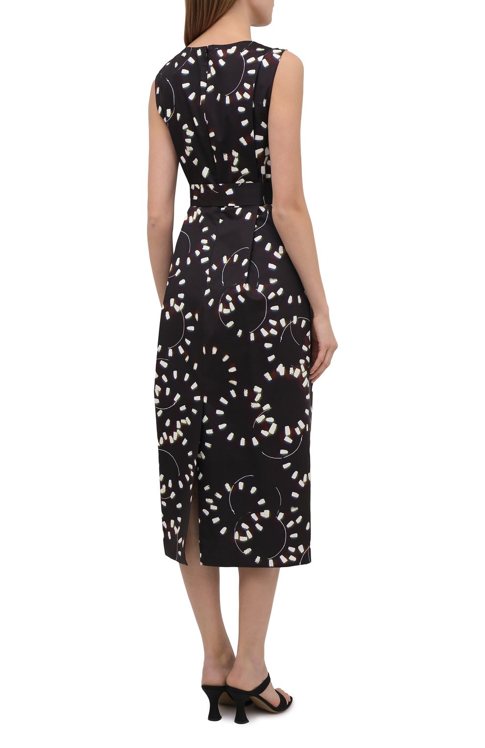 Платье из хлопка DRIES VAN NOTEN черного цвета по цене 126000 руб., арт. 211-31079-2093, фото 4 Платье из хлопка DRIES VAN NOTEN, арт. 211-31079-2093, фото 4